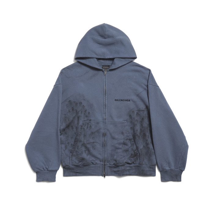 NIGO Balenciaga BACK HOODIE Men's Spring/Autumn Fashion Casual Solid Color Embroidered Zipper Gathered Cuffs Waist Hooded Cardigan Jacket Sweatshirt #nigo78283