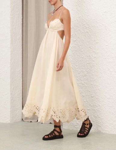 NIGO Zimmermann Women's Spring/summer Linen Lace Elegant Temperament Long Dress Fashion Casual Camisole Vest Dresseses Ngvp #nigo2241