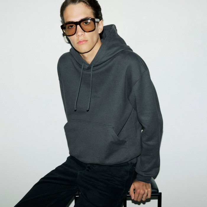 NIGO Saint Laurent Men's Spring/Autumn Solid Colour Casual Letter Embroidery Hooded Drawstring Pullover Long Sleeve Sweatshirt Pullover Hoodie #nigo78282