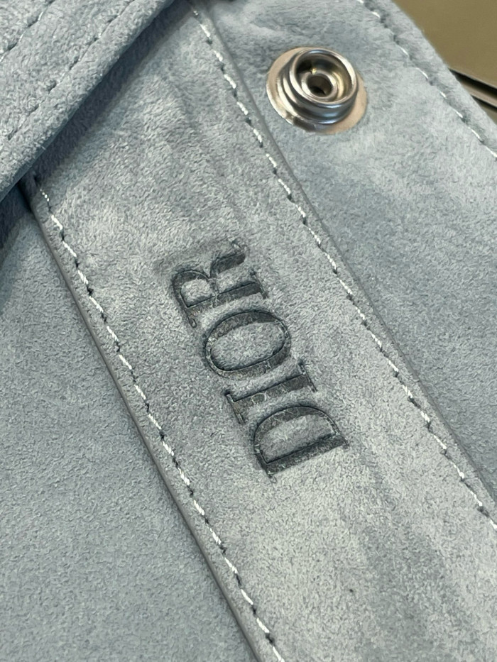 NIGO Dior Men's Spring/Autumn Fashion Casual Solid Color Lapel Embossed Logo Single Breasted Long Sleeved Short Leather Jacket #nigo78285