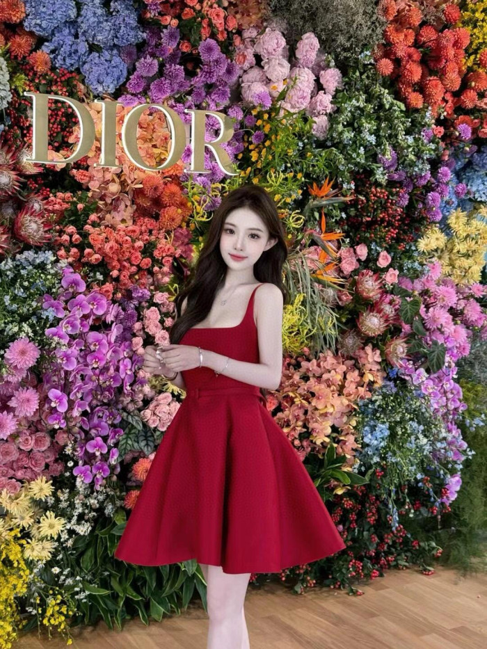 NIGO Dior Women's Spring/Autumn Square Neck Silk And Wool Short Zipper Solid Color Belt Sleeveless Halter Dresses Ngvp #nigo2158