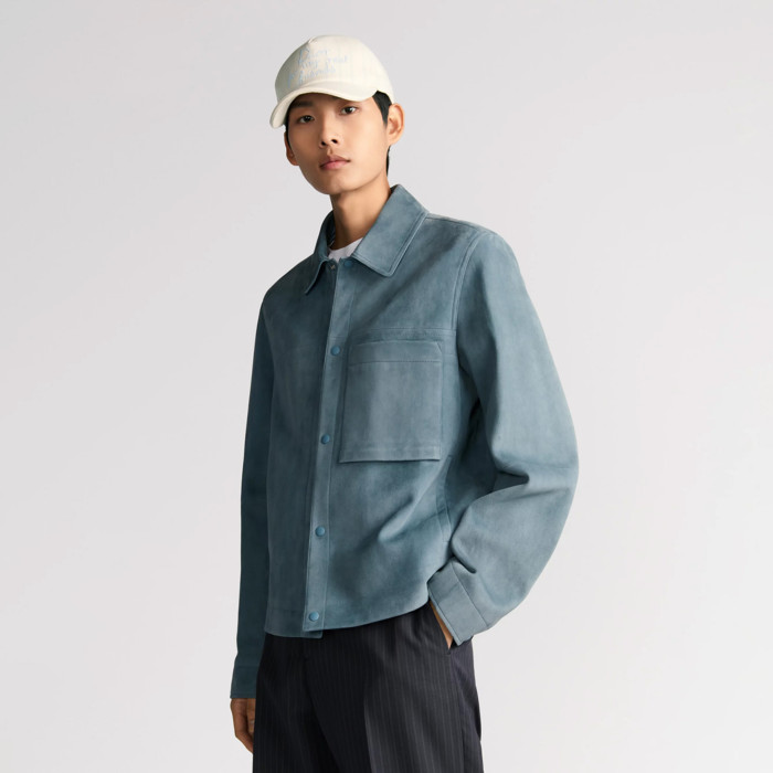 NIGO Dior Men's Spring/Autumn Fashion Casual Solid Color Lapel Embossed Logo Single Breasted Long Sleeved Short Leather Jacket #nigo78285
