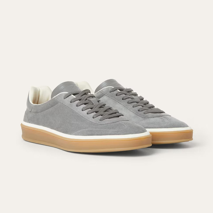 NIGO Loro Piana Men's Tennis Walk Dexun Sports Shoes Suede Round Toe Lace-Up Solid Color Four-Season Casual Shoes Low-Top Sneakers Ngvp #nigo315199