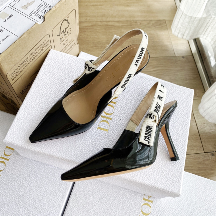 NIGO Dior Toujours Women's Summer Solid Color Pointed Toe Closed Toe Fine Heel Breathable Leather High Heel Shoes #nigo77265