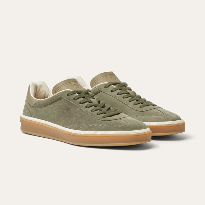 NIGO Loro Piana Men's Tennis Walk Dexun Sports Shoes Suede Round Toe Lace-Up Solid Color Four-Season Casual Shoes Low-Top Sneakers Ngvp #nigo315199