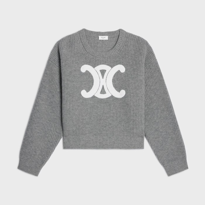 NIGO Celine Women's Spring/autumn Fashion Casual Solid Color Loose Logo Knitted Sweater With Round Neck Pullover Sweater #nigo78331
