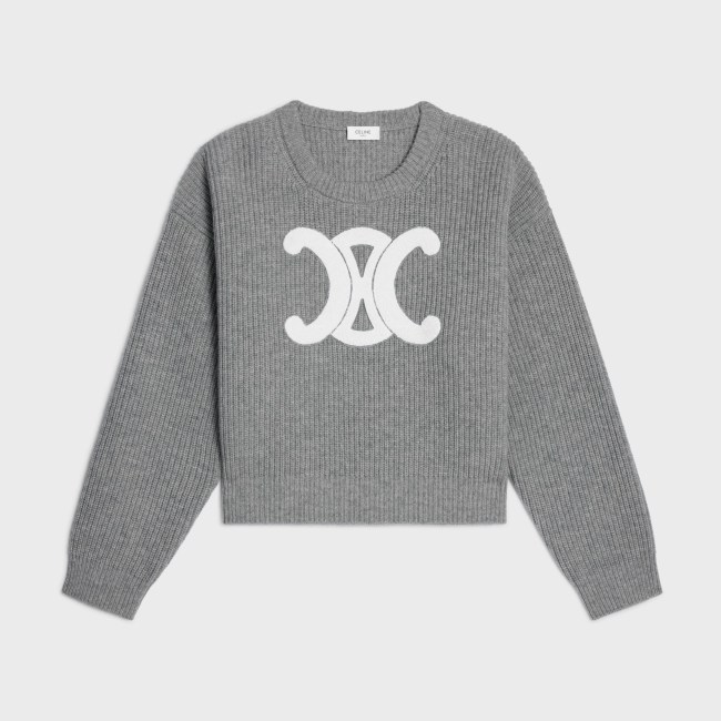 NIGO Celine Women's Spring/autumn Fashion Casual Solid Color Loose Logo Knitted Sweater With Round Neck Pullover Sweater #nigo78331