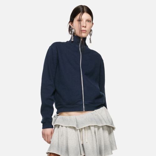 NIGO Acne Studios Women's And Men's Spring/fall Fashion Casual Solid Color Minimalist Logo Letter Embroidery Zipper Long Sleeve Sweatshirt Jacket #nigo78317