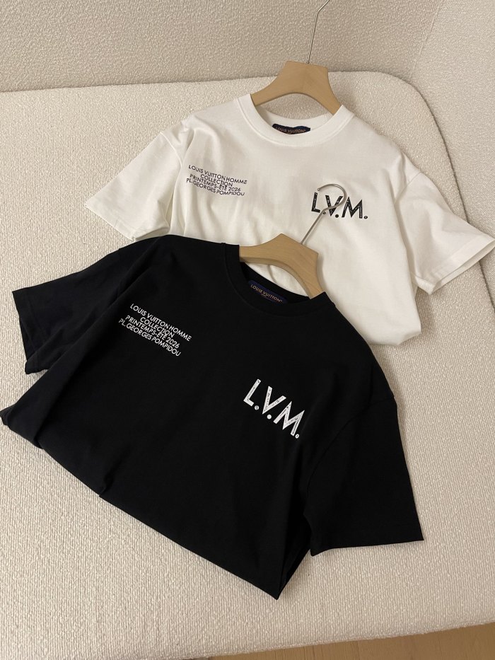 NIGO Louis Vuitton Men's Summer Solid Color Fashion Casual Round Neck Letter Print Short Sleeve T-Shirt #nigo78315