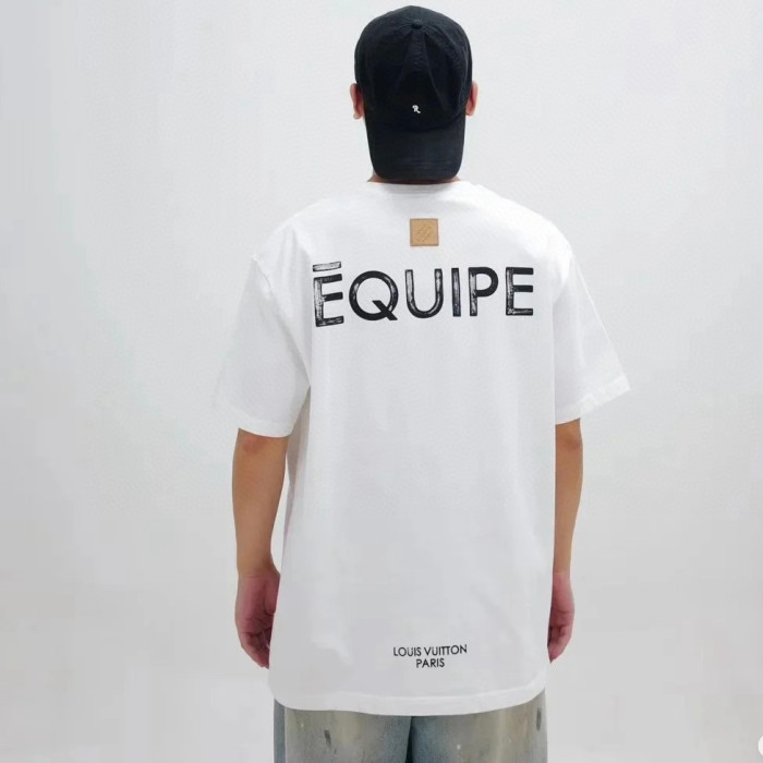 NIGO Louis Vuitton Men's Summer Solid Color Fashion Casual Round Neck Letter Print Short Sleeve T-Shirt #nigo78315