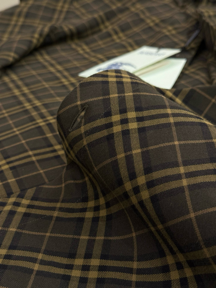 NIGO Burberry Men's Spring/Autumn Fashion Casual Loose Checkered Pattern Single Breasted Button Down Collar Long Sleeved Shirt #nigo78318