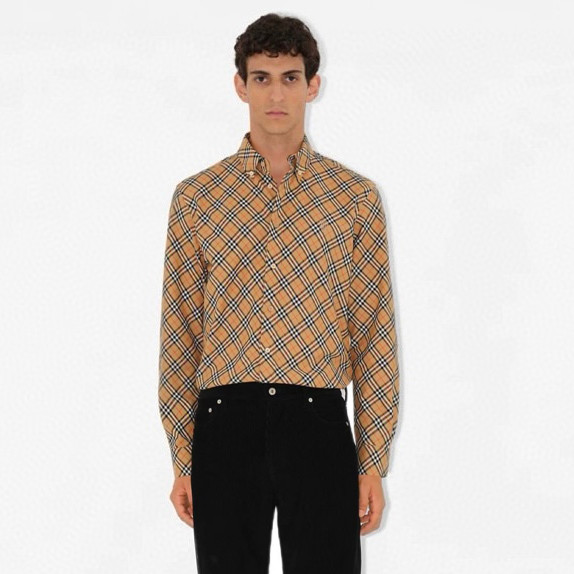 NIGO Burberry Men's Spring/Autumn Fashion Casual Loose Checkered Pattern Single Breasted Button Down Collar Long Sleeved Shirt #nigo78318