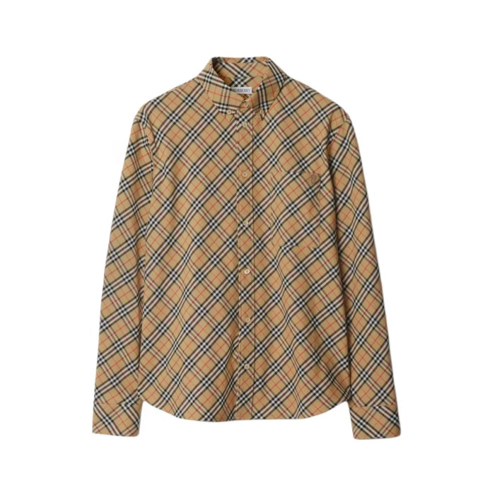 NIGO Burberry Men's Spring/Autumn Fashion Casual Loose Checkered Pattern Single Breasted Button Down Collar Long Sleeved Shirt #nigo78318