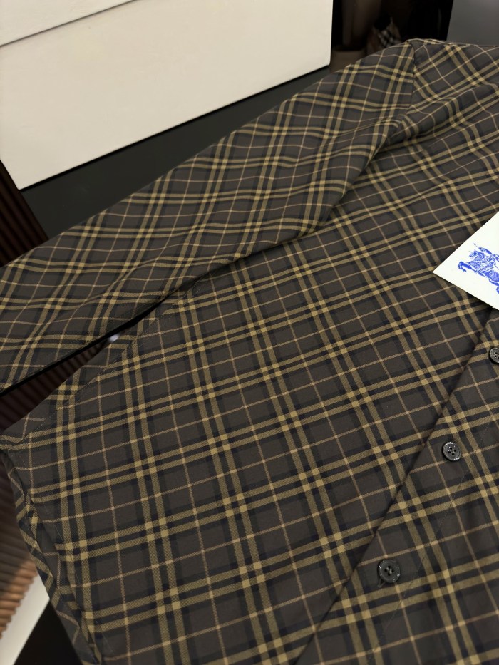 NIGO Burberry Men's Spring/Autumn Fashion Casual Loose Checkered Pattern Single Breasted Button Down Collar Long Sleeved Shirt #nigo78318