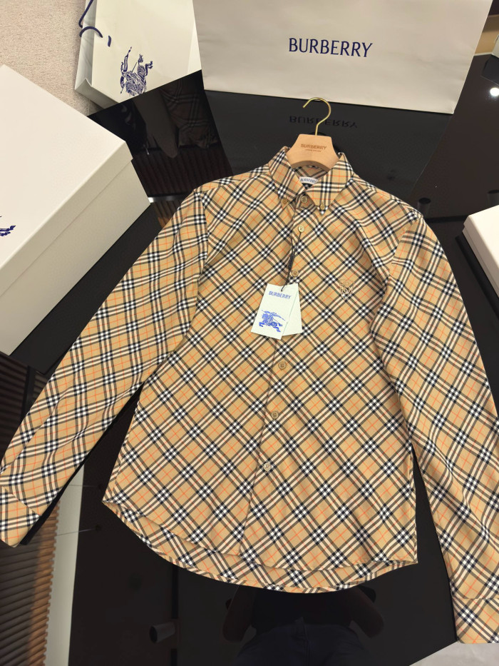 NIGO Burberry Men's Spring/Autumn Fashion Casual Loose Checkered Pattern Single Breasted Button Down Collar Long Sleeved Shirt #nigo78318
