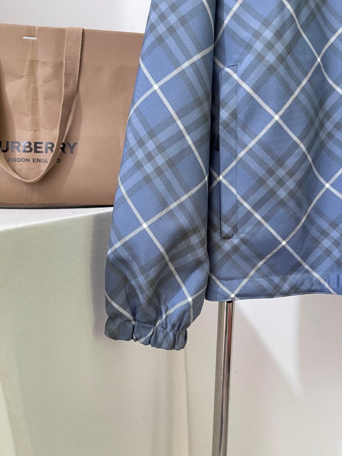 NIGO Burberry Men's Spring/Summer Casual Reversible Checkered Long-sleeved Hooded Drawstring Zipper Jacket #nigo78314