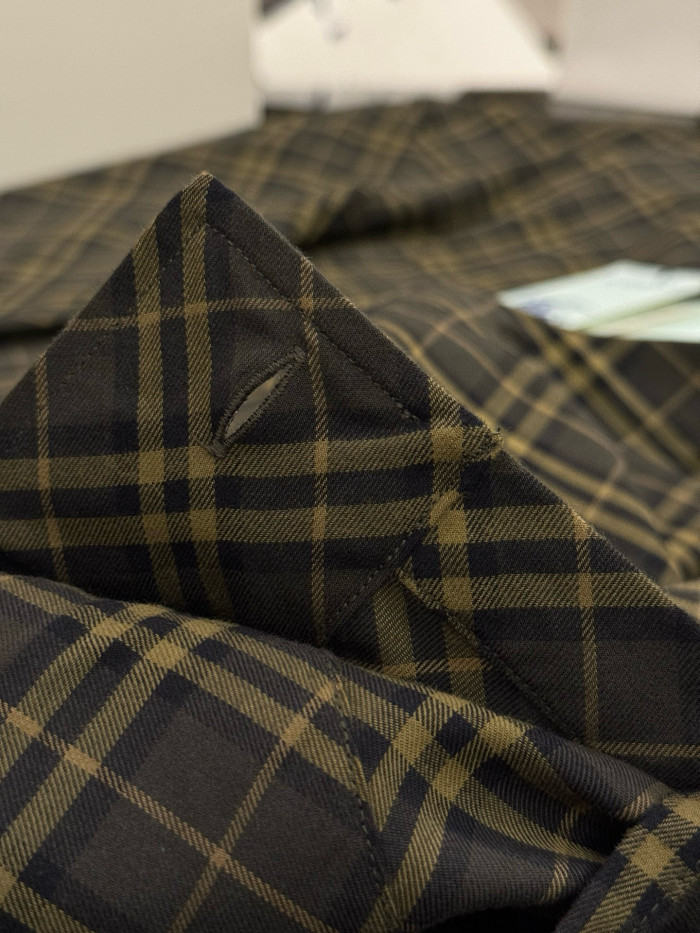 NIGO Burberry Men's Spring/Autumn Fashion Casual Loose Checkered Pattern Single Breasted Button Down Collar Long Sleeved Shirt #nigo78318