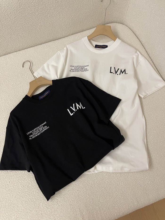 NIGO Louis Vuitton Men's Summer Solid Color Fashion Casual Round Neck Letter Print Short Sleeve T-Shirt #nigo78315
