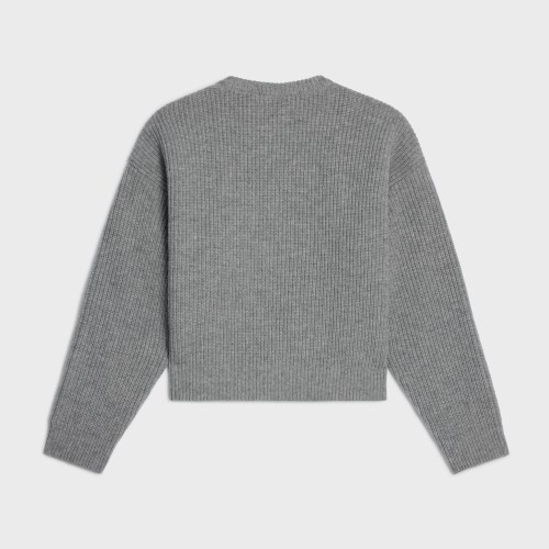 NIGO Celine Women's Spring/autumn Fashion Casual Solid Color Loose Logo Knitted Sweater With Round Neck Pullover Sweater #nigo78331