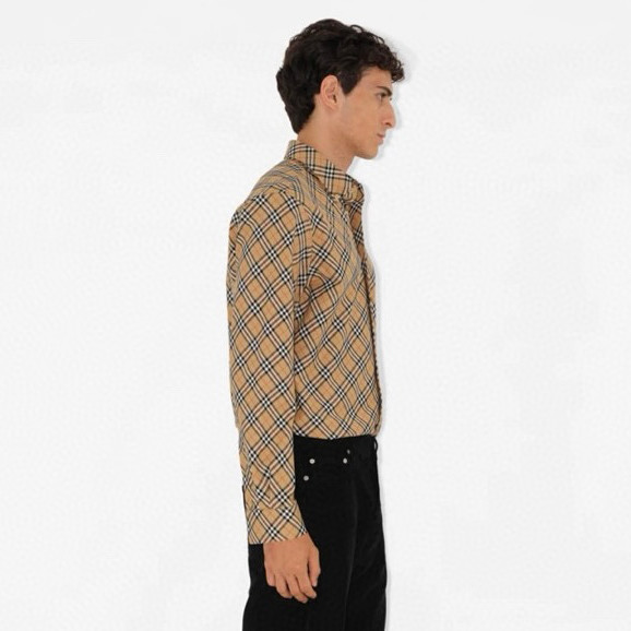 NIGO Burberry Men's Spring/Autumn Fashion Casual Loose Checkered Pattern Single Breasted Button Down Collar Long Sleeved Shirt #nigo78318