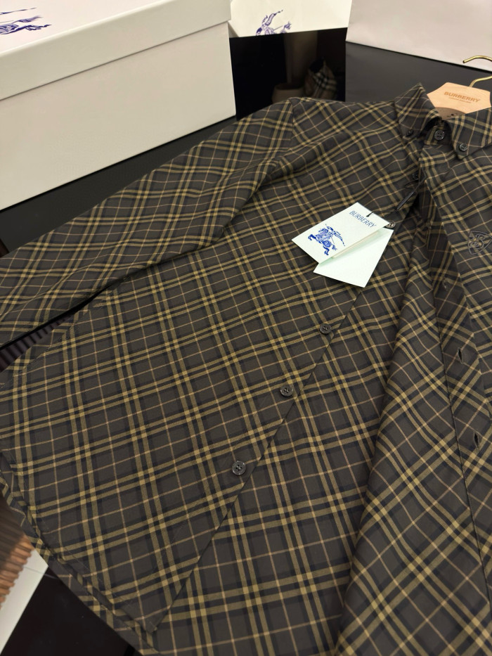 NIGO Burberry Men's Spring/Autumn Fashion Casual Loose Checkered Pattern Single Breasted Button Down Collar Long Sleeved Shirt #nigo78318