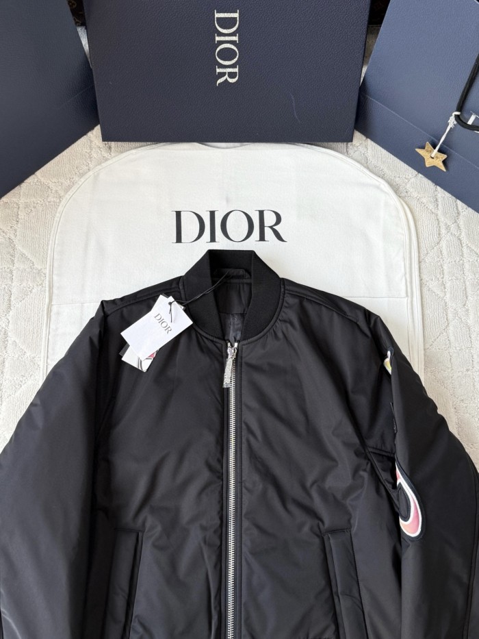 NIGO Dior And Lewis Hamilton Men's Spring/Autumn Fashion Casual Ribbed Collar Two Way Zipper Side Pocket Long Sleeve Pilot Baseball Jacket Short Jacket #nigo78334