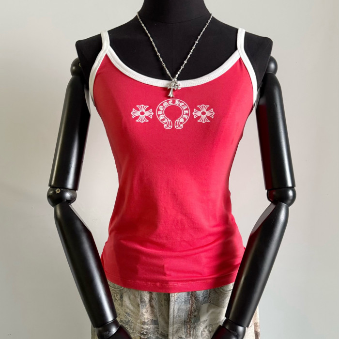 NIGO Chrome Hearts Women's Summer Fashion Casual Solid Color Logo Pattern Printed Pullover Tank Top Vest #nigo78336