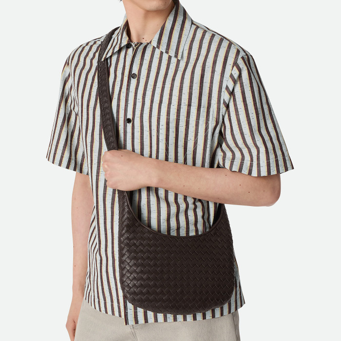 NIGO Bottega Veneta  Small Veneto Men's And Women's Fashionable Simple  Classic Checkered Weave Solid Color Leather Crossbody Bag And Handbag Bags 836918V5RI12816 #nigo78345