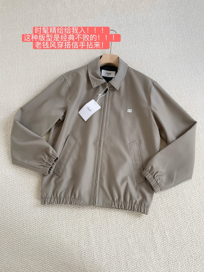 NIGO Celine Men's And Women's Autumn/Winter Fashion Casual Solid Color Zipper Neck Embroidered Printed Jacket #nigo78347