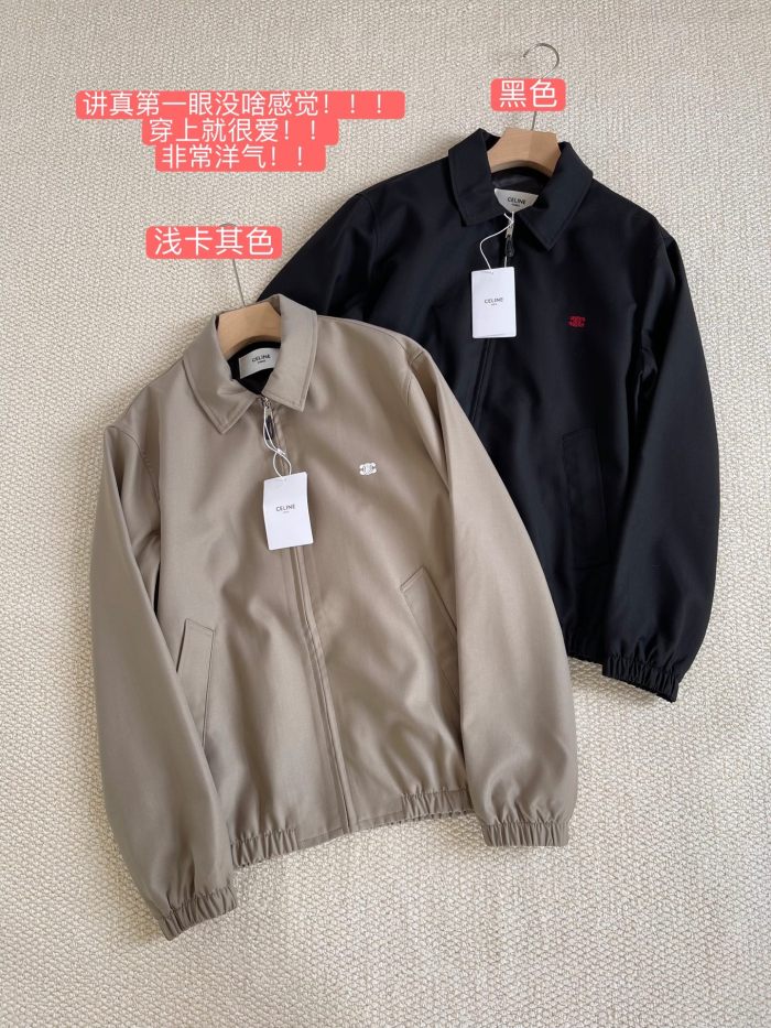 NIGO Celine Men's And Women's Autumn/Winter Fashion Casual Solid Color Zipper Neck Embroidered Printed Jacket #nigo78347