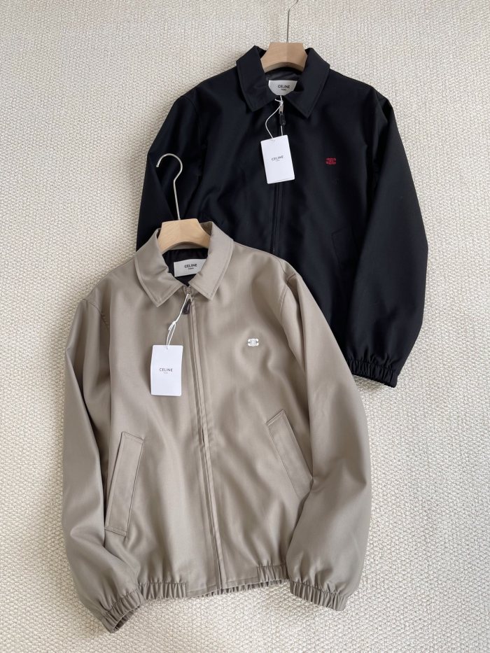 NIGO Celine Men's And Women's Autumn/Winter Fashion Casual Solid Color Zipper Neck Embroidered Printed Jacket #nigo78347