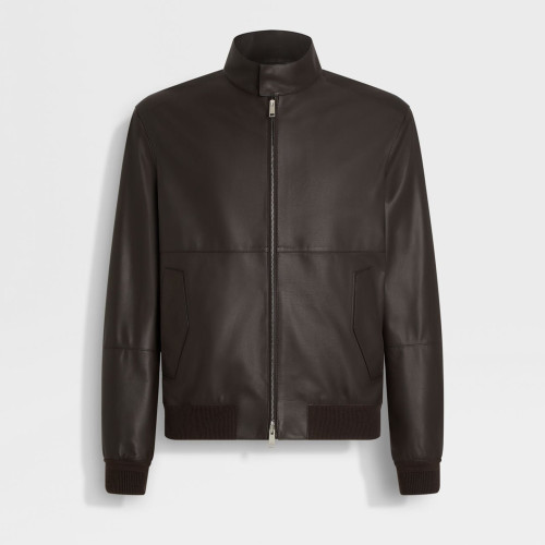 NIGO Ermenegildo Zegna Men's Fall And Winter Flight Jacket Leather Jacket Fashion Temperament Zipper Premium Design Jacket Ngvp #nigo2249