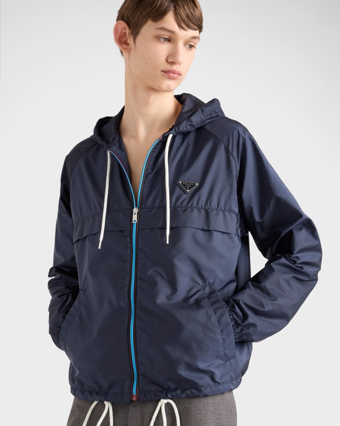NIGO Prada Men's Spring/Summer Casual Fashion Zipper Hooded Elastic Waist Short Sports Jacket Recycled Nylon Short Jacket #nigo78354