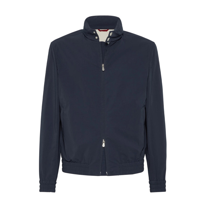 NIGO Brunello Cucinelli Men's Spring/Autumn Water-Resistant Bonded Cotton Unlined Outerwear Jacket Solid Color Zipper High Neck Tie With Packable Hood Ngvp #nigo2287