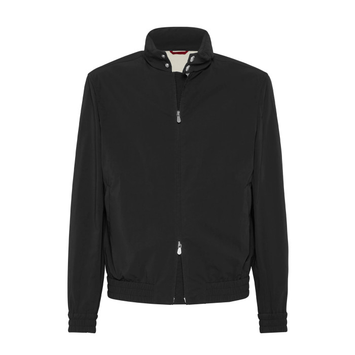 NIGO Brunello Cucinelli Men's Spring/Autumn Water-Resistant Bonded Cotton Unlined Outerwear Jacket Solid Color Zipper High Neck Tie With Packable Hood Ngvp #nigo2287