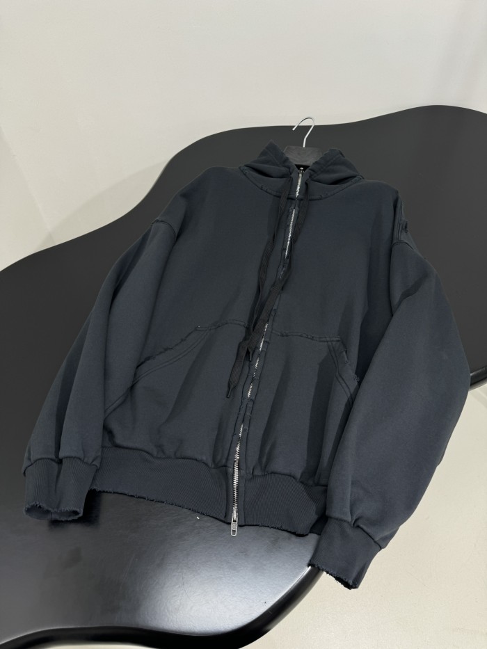 NIGO Balenciaga Men's Spring and Autumn Solid Color Alphabet Tape Print Hooded Zipper Long Sleeve Jacket #nigo76579