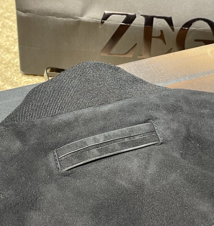 NIGO Ermenegildo Zegna Men's Secondskin Pilot Jacket Spring/Autumn Solid Color Baseball Collar Long Sleeve Zipper Leather Jacket Ngvp #nigo2289