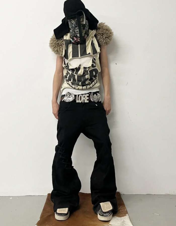 NIGO Lore Metal Cow Leather Belt Belt Rokcy With The Same Waist Head Removable Splicing Versatile Modeling Men's Fashion Trend Belt Ngvp #nigo2255