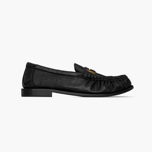 NIGO Saint Laurent Women's Autumn/Winter Fashion Casual Sheepskin Suede Round Toe Slip On Flat Loafers Casual Shoes #nigo78376