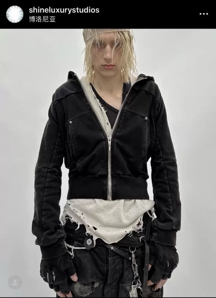 NIGO Shineluxury Studios Zipper Jacket Italian Terry Cotton Global Limited Fashion Trend High Street Short Hooded Sweatshirt Jacket Men's Fall And Winter Ngvp #nigo2256