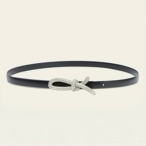 NIGO Ferragamo Ribbon With Diamonds Thin Belt Ladies Luxury Temperament Elegant Belt Accessories Width 1.5cm Ngvp #nigo2257