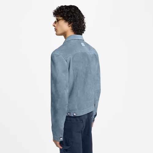 NIGO Louis Vuitton TYPE II Men's Spring/autumn Fashion Casual Collared Single Breasted Classic Printed Suede Leather Long Sleeved Jacket #nigo78379
