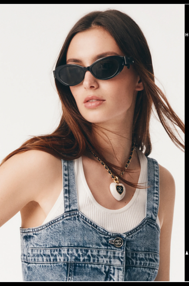 NIGO Chanel Women's Bow Tie Retro Fashion Cat-Eye Full-Frame Sunglasses Solid Color Casual Glasses #nigo81489