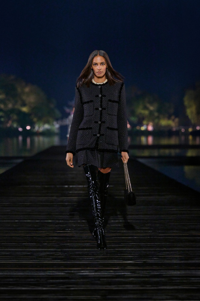 NIGO Chanel Women's Spring/Autumn Embroidered Soft Wool Blend Single-Breasted Round Neck Color Block Long Sleeve Coat Jacket Ngvp #nigo2297