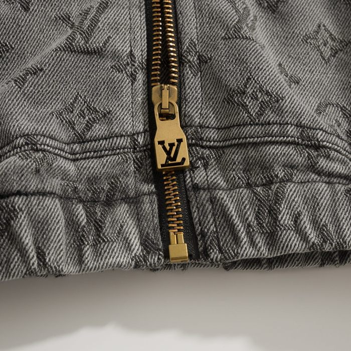 NIGO Louis Vuitton Men's And Women's Spring/autumn Fashion Casual Classic Printed Hooded Zipper Denim Jacket #nigo78417