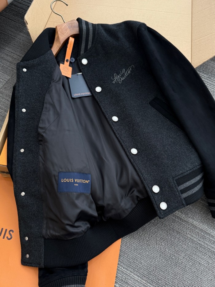 NIGO Louis Vuitton Men's Spring/autumn Fashion Casual Solid Color Single Breasted Suede Sheepskin Leather Jacket Sweatshirt Jacket #nigo78395