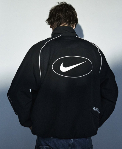 NIGO Supreme x Nike Men's Fashionable Cuff Embroidery Zipper Fitted Long-Sleeved Solid Color Sports Jacket Casual Striped Elastic Loose Sports Pants #nigo81521