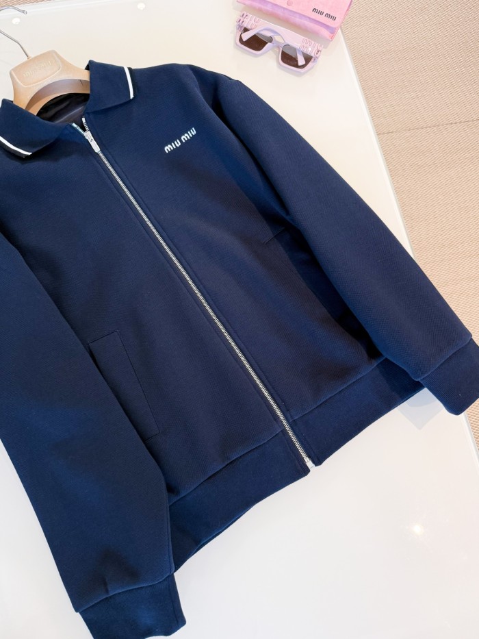 NIGO MiuMiu Men's and Women's Spring/Summer Fashion Casual Solid Color Collared Polo Neck Zipper Logo Letter Embroidered Jacket #nigo78397