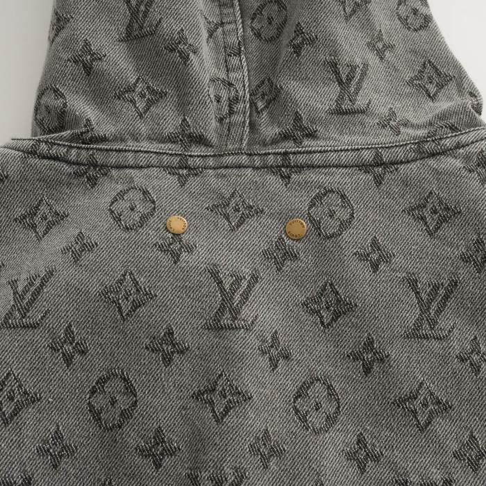 NIGO Louis Vuitton Men's And Women's Spring/autumn Fashion Casual Classic Printed Hooded Zipper Denim Jacket #nigo78417