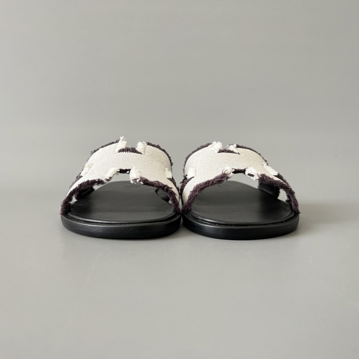 NIGO Hermes Men's And Women's Spring/summer Fashion Casual Round Toe Slip On Flat Sandals Woven Canvas Sandals Shoes #nigo78416